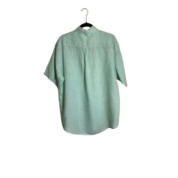 Brooks Brothers Mens Short Sleeve 100% Linen Shirt Sz Lg Casual*Comfort*Workwear - Picture 2 of 8